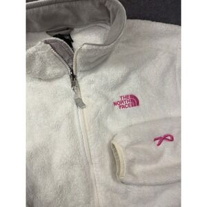 The North Face Osito Fleece Jacket Womens XXL Breast Cancer Full Zip Fuzzy
